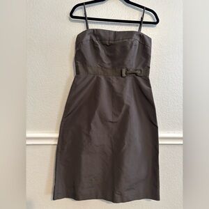 Vintage J.CREW Emma Silk Faille Dress Espresso size 6
